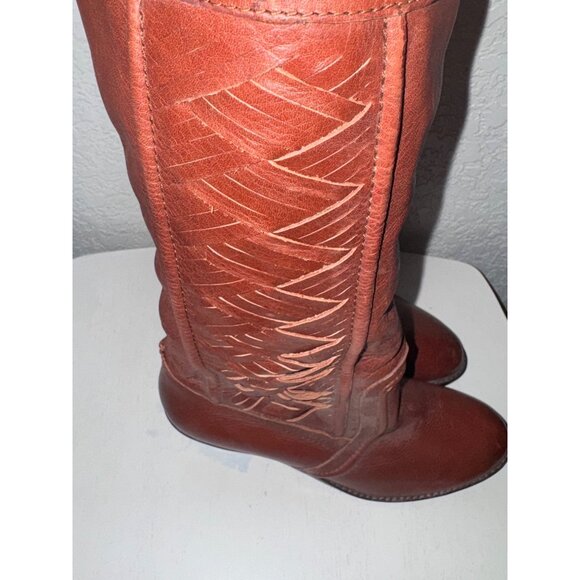 Fossil Womens Leather Western-Style Boots Size 8.5 With Colorful Lining - Picture 5 of 15
